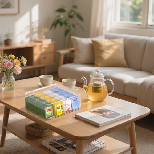Tea Bag Organizer With Lid: XXL Tea Box for Tea Organizer And Storage - Image 5