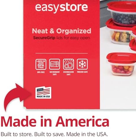 Rubbermaid EasyStore Containers, 44-Piece Set, Food Storage Containers with Lids - Image 4