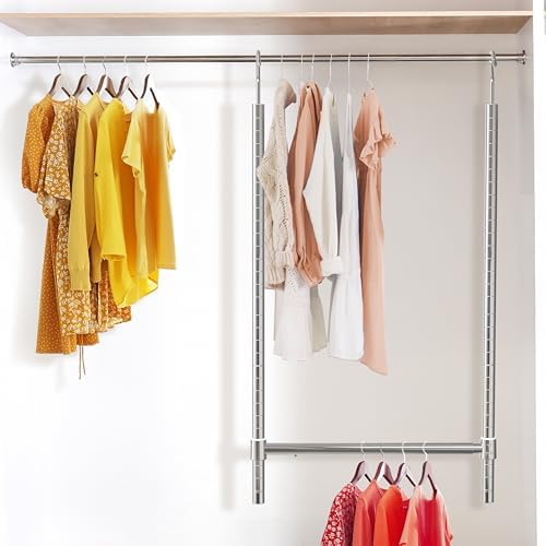 Deco Brothers Adjustable Hanging Closet Rod, Chrome - Image 6