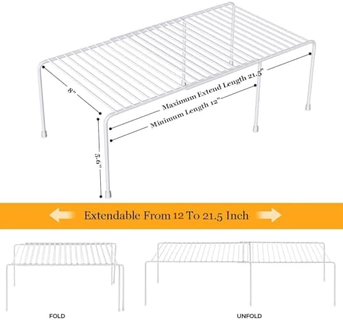 Freezer Shelf Expandable Kitchen Cabinet Organizer Shelf Riser - Image 4