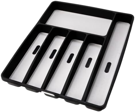 madesmart Classic 6 Compartment Silverware Tray, Carbon by madesmart%C2%AE