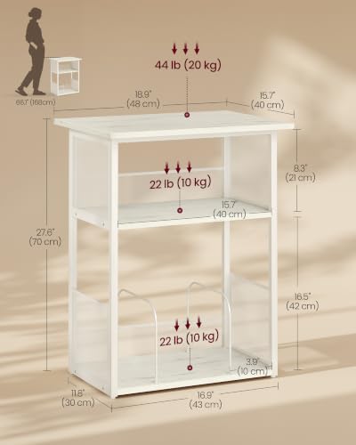 VASAGLE Record Player Stand, End Table with Record Storage up to 160 Albums - Image 3