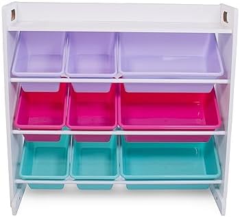 Humble Crew Kids Toy Organizer with Display Shelf, 9 Bins, 3 Tier Storage - Image 3