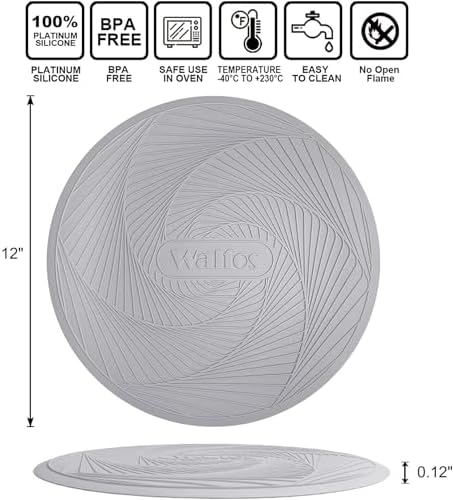 Silicone Microwave Mats, Walfos Heat Resistant Multi-Purpose Microwave Trivet Mat, Non-Slip, BPA Free and Dishwasher Safe, Perfect for Microwave, Oven and Hot Pan, 2 Pieces - Image 7