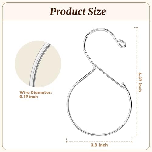 MEILIDY Metal Belt Hanger with Safety Buckle for Closet, Silver, 2 Pcs - Image 4