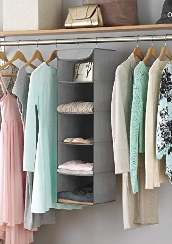 Whitmor 5 Section Closet Organizer - Hanging Shelves with Sturdy Metal Frame - Image 2