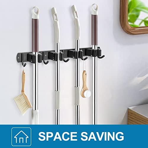 IMILLET 2 Pack Broom Holder Wall Mount, Heavy Duty Garage Organization - Image 7