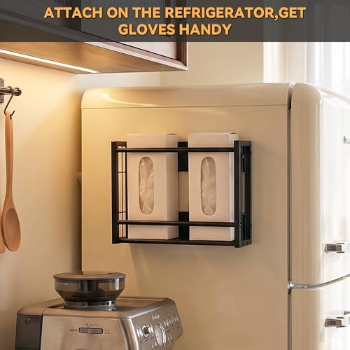 2 Pack Magnetic Glove Box Holder Holds 4 Boxes, Wall & Fridge Mount - Image 6