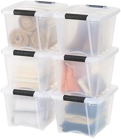 IRIS USA 6-Pack 19 Quart Storage Bins with Lids, Clear by Unknown