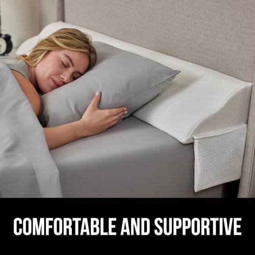 GORILLA GRIP Patented Bed Wedge Pillow for Headboard Gap, Twin/XL, White - Image 5