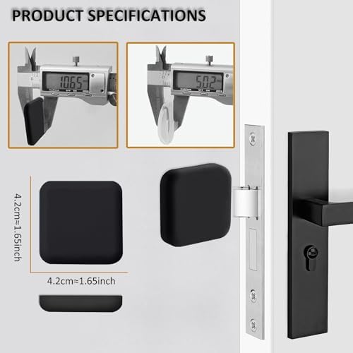 Bovinde Door Stopper Wall Protector,Knobs Door Stops 12 Pack (Dark Black) - Image 5