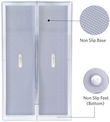 Glad Drawer Organizer Bin, Divided Clear Plastic Storage Tray for Junk Drawers, Kitchen Utensils, Bathroom Vanity & Organizing Pantry-BPA Free, Food Safe, Non Slip, 15x9 (2-Compartment) (Pack of 6) - Image 3