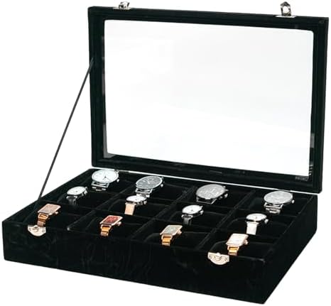 Watch Box Organizer Bracelets Storage Display Case Holder, Black 12-Slots by XHMQYCMakesAllBetter%E2%80%94LetGo