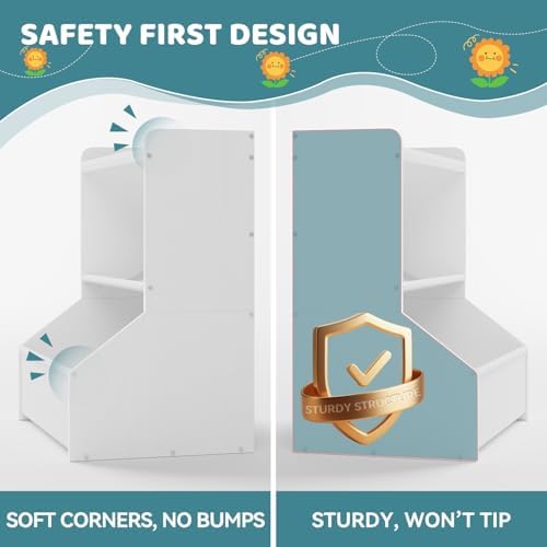 FOUCSSOMEI Kids Toy Storage Organizer with Display Shelf Playroom & Nursery - Image 7
