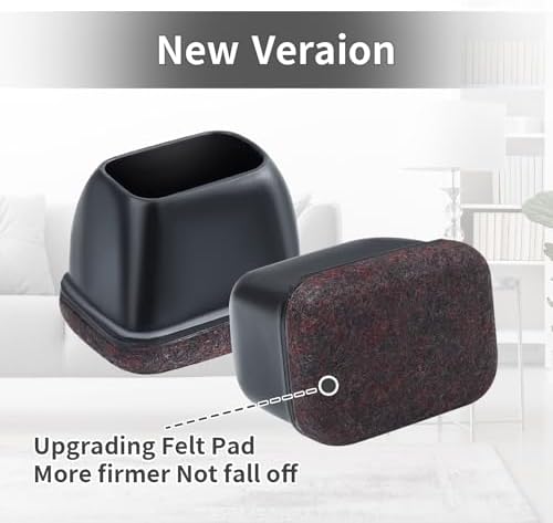 Ezprotekt Rectangle Felt Chair Leg Floor Protectors for Hardwood Floors - Image 3