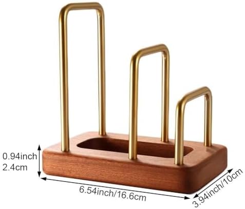 Chopping Board Rack with Wood Base Multi Layer Lid Holder Baking Pan Storage Organiser Cabinet Accessory for Home Kitchen - Image 7