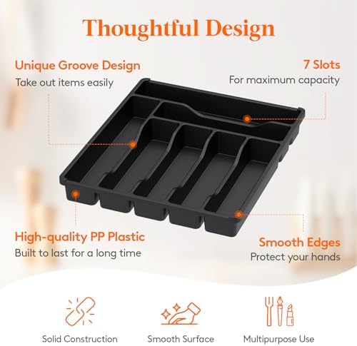 Lifewit Silverware Drawer Organizer Tray, Cutlery Storage for Kitchen - Image 3