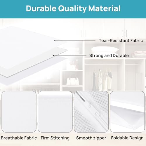 Vtopmart 18 Pack Baby Clothes Organizer, Fabric Drawer Drawer Bins, White - Image 5