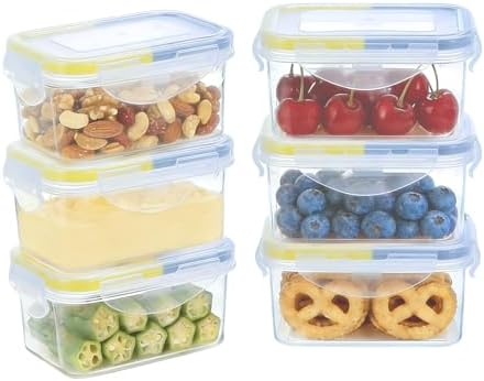 KIGI Small Plastic Food Storage Container, 6 Pack (0.76 Cup) by KIGI