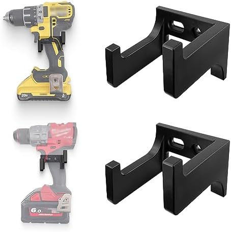 2pcs Power Tool Organizer,Heavy Duty Pegboard Wall Organizer,Stainless Steel, Electric Drill Storage Rack,Perfect for Storage Garages, Homes, Sheds, Workshops, Backyard Shops, etc by Yamto