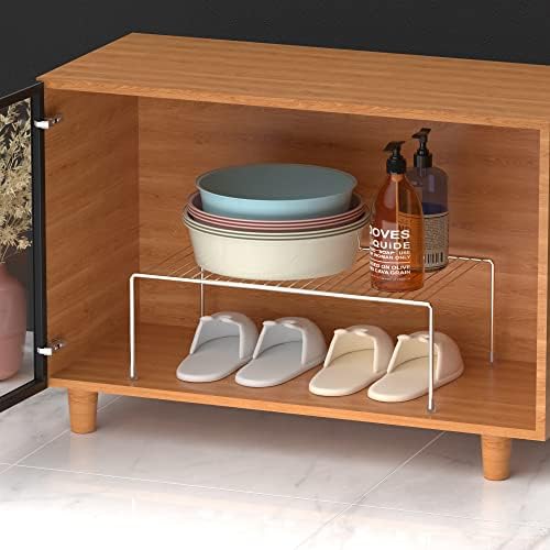 Redrubbit 2 Pack Large (15.7 x 9. 4 Inch) Cabinet Storage Shelf Rack, Rustproof Kitchen Counter and Cabinet Shelf, Storage Rack Organizer for Kitchen, Fridge, Cabinet, Bathroom, Chrome - Image 7