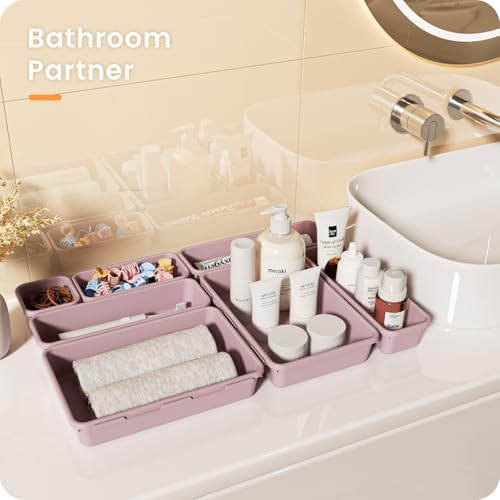 A-LuGei 【Military Grade】 Drawer Organizer for Vanity Bathroom Makeup Desk - Image 2