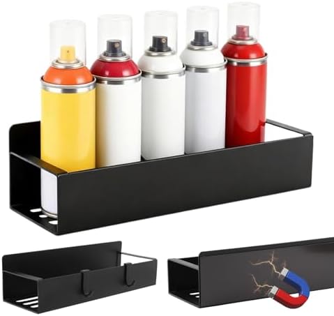 2 Pcs Magnetic Aerosol Spray Can Holder,Wall Mounted Toolbox Bottle Rack by Unknown