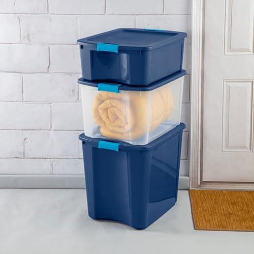 Sterilite Latch and Carry, Plastic Storage Bins w/ Lids, 18 Gallon, 12-Pack - Image 4