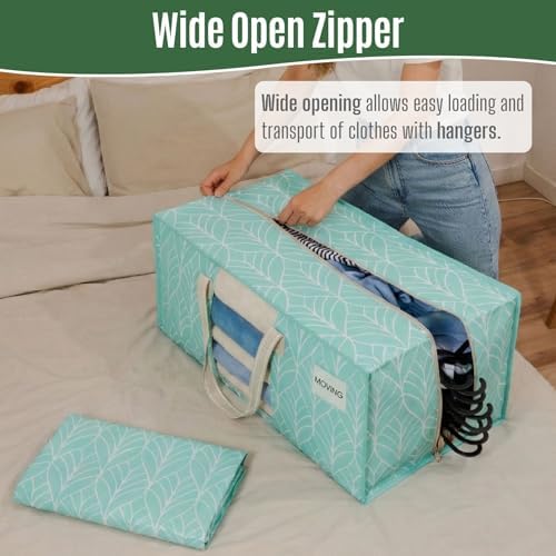 VENO Heavy Duty Moving Bags, Storage Bags, Clear Window, Evergreen, 6 Pack - Image 2