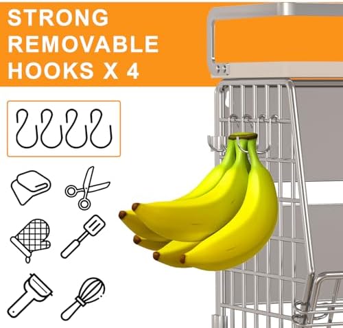 Wire Fruit Basket 2 IN 1 Magnetic & Hanging Wall Produce Basket with Spice Rack for Potato Onion Vegetable Storage for Pantry,Kitchen Countertop and Fridge Organizer - Image 3