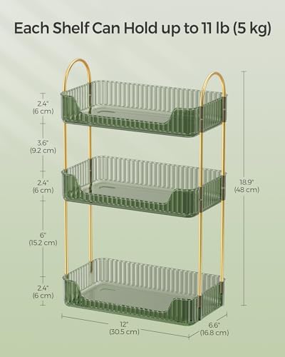 SONGMICS 3-Tier Makeup Organizer, Square, Customizable - Image 5