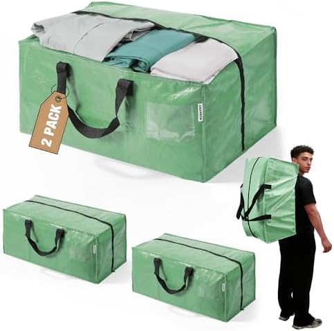 WORKPRO 2 Pack Extra Large Moving Bags with Backpack Straps & Handles by WORKPRO