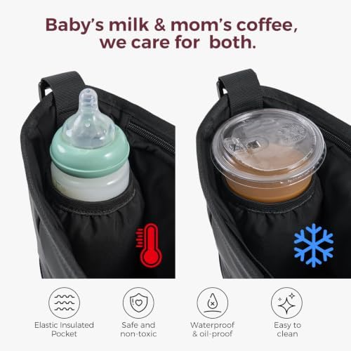 Momcozy Slim Stroller Organizer with 2 Insulated Cup Holders - Image 5