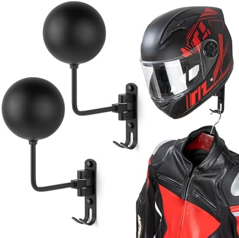 PUERSI Helmet Holder Wall Mount - 180° Rotation Motorcycle Helmet Hanger by PUERSI