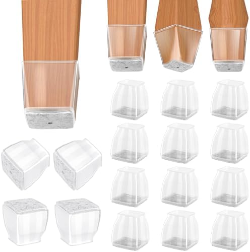 BALEINE 16PCS Silicone Chair Leg Floor Protectors for Hardwood Floors by BALEINE