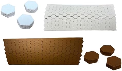 Cabinet Door Soft Bumper Pads/ 110 Urethane Foam Bumpers per Package/Choose Your Color(Brown or Cream) Peel and Stick/Many uses/Prevent Scratching/quieting/by E.H.C. (Brown, 3/8" Hexagon 1/8 Thick) by Unknown