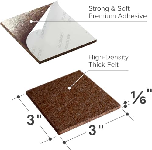 X-PROTECTOR Felt Furniture Pads - 12 PCS 3" - Felt Pads Floor Protectors - Image 5