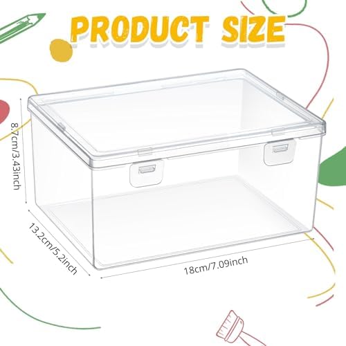SiliFine 8 Pcs Clear Plastic Storage Bins with Lids Stackable for Toys - Image 2