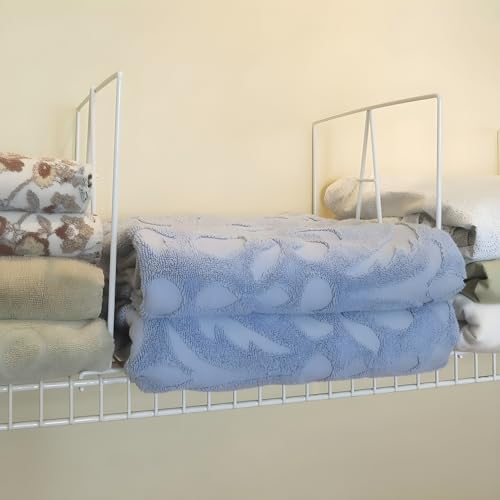 Evelots 8-Pack Wire Shelf Dividers, Clip-On Closet Organizers, Tall Steel - Image 2