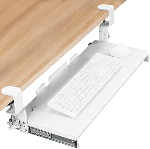 VIVO White Clamp-on 27 x 11 in Adjustable Keyboard Tray, MOUNT-KB05HW by VIVO