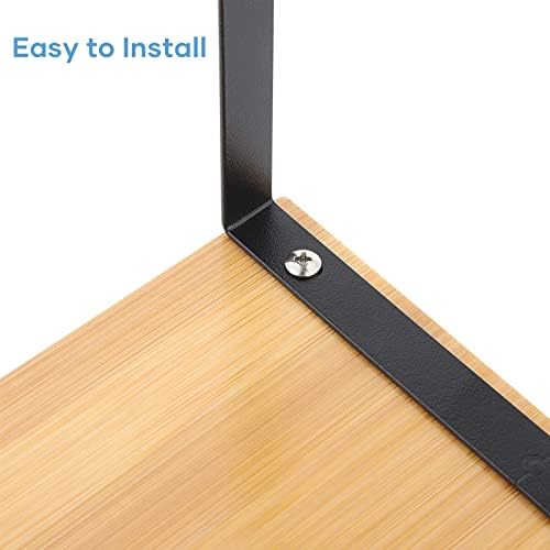 NEX Kitchen Cabinet and Counter Shelf Organizer, Stackable & Expandable, Black and Natural - Image 5