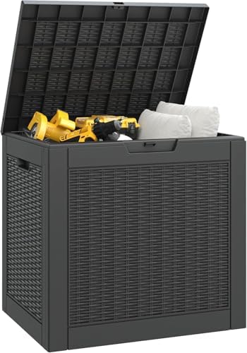 Outdoor Storage Box Waterproof, 30 Gallon Deck Box for Patio Storage by WTFGO