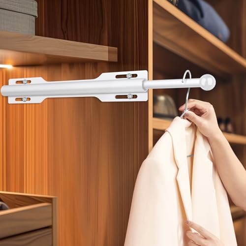 12" Valet Rod for Closet Pull Out (1 Pack, White) - Image 5