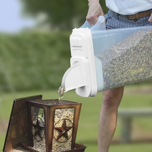Buddeez Pet Food Storage Dispensers Plastic 4 Gallon - Airtight Flip Top for Freshness - Dry Dog Food, Cat Food or Bird Seed Plastic Containers (Set of 2) - Image 6