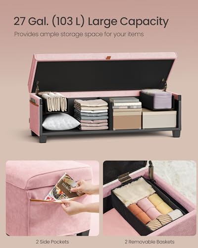 SONGMICS Storage Ottoman, 15.8 x 43.3 x 15.8 Inches, 27 Gal. (103 L) - Image 5