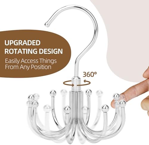 ZEDODIER Tank Top Hanger, Rotating Bra Organizer for Closet, Holds 24 Bras - Image 5