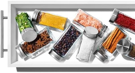 OXO Caddy, Spice Drawer Organizer, White | Good Grips | Compact | Pack of 4 - Image 3
