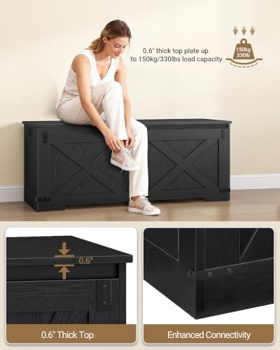 Hzuaneri 47" Storage Bench, Lift Top,225L/59Gal Storage Chest - Image 4