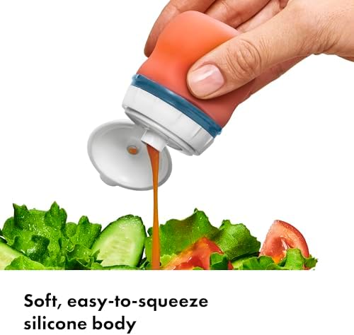 OXO Good Grips Prep & Go Silicone Squeeze Bottles 2 Pack-2.3oz, Ocean Blue - Image 2