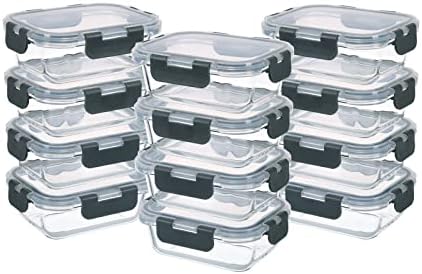 GULFLIN 24-Piece Small Glass Food Storage Containers with Lids Airtight by GULFLIN